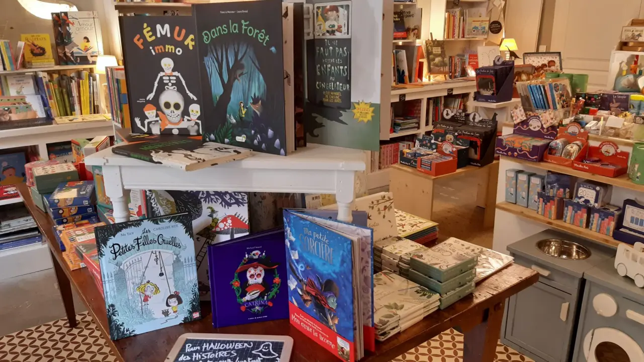 Photo intérieur librairie association Ateliers illustrés