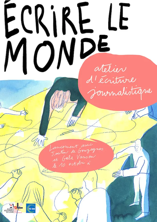Affiche réalisée par Gala Vanson pour lancer les ateliers au Quartier des Mineurs - Avignon-Le Pontet