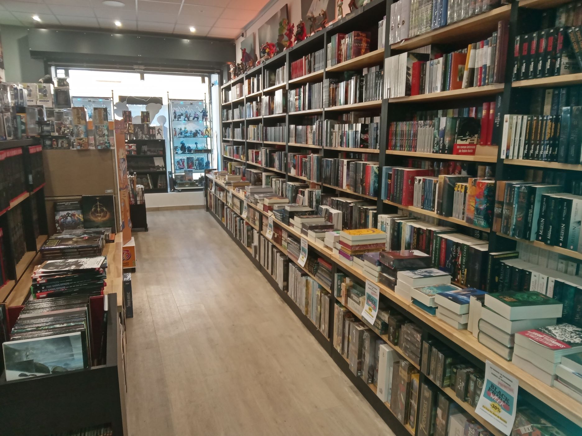 Intérieur de la librairie L'Artefact à Gap.