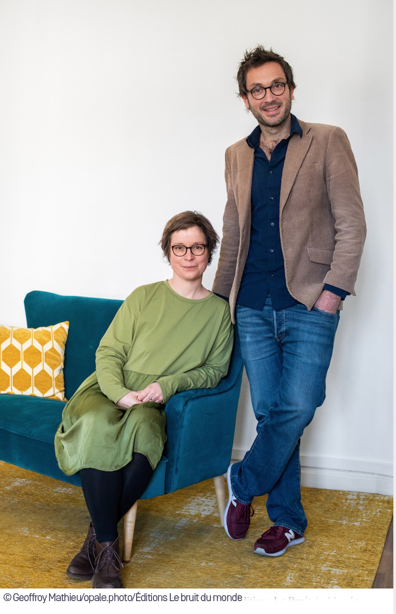 Marie-Pierre Gracedieu, éditrice, et Adrien Servières posent ensemble. Ils ont lancé la maison d'édition Le bruit du monde à Marseille.