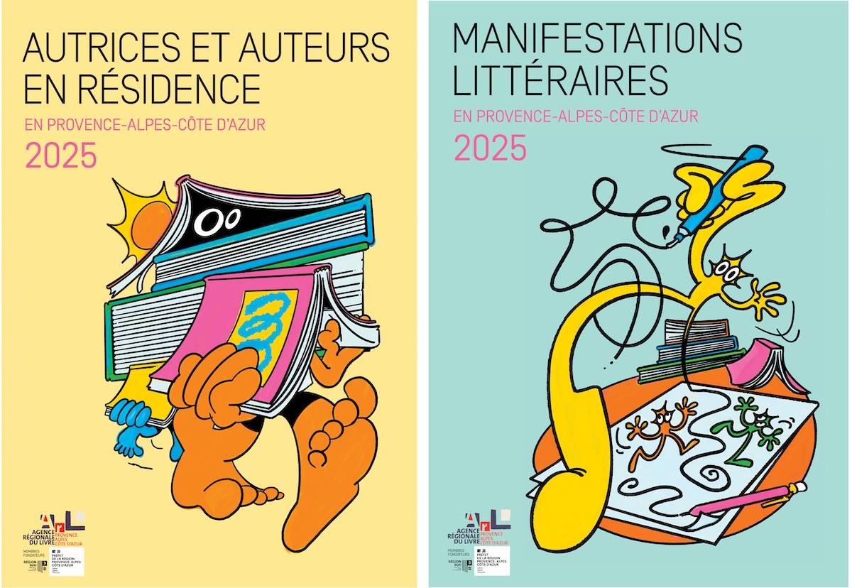 Calendriers 2025 des manifestations littéraires et des auteurs en résidence en Provence-Alpes-Côte d'Azur.